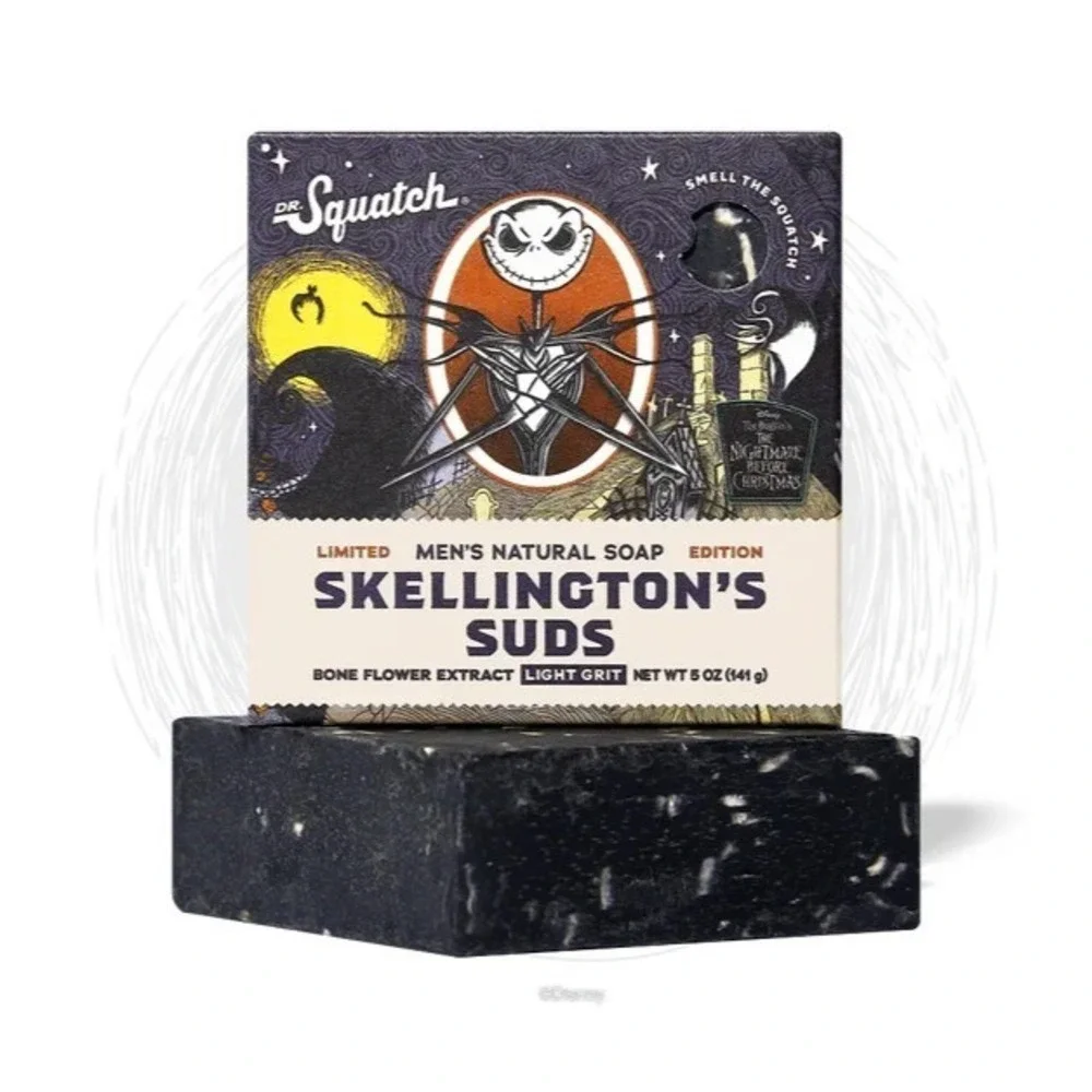 Dr. Squatch Ltd Ed. Bar Soap Skellington's Suds Light Grit 5oz